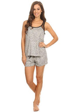 2 Piece Sleepwear Sleeveless Tee Short Shorts Set