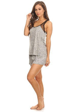 2 Piece Sleepwear Sleeveless Tee Short Shorts Set
